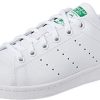 adidas Originals Stan Smith J, Baskets Mixte Enfant, Footwear White/Footwear White/Green, 38 EU