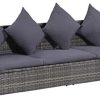 vidaXL Canapé de Jardin Résine Tressée Gris Fauteuil Chaise de vidaXL Canapé de Jardin Résine Tressée Gris Fauteuil Chaise de Terrasse Balcon
