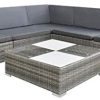 vidaXL Jeu de Canapé de Jardin 15 pcs Résine Tressée Mobilier Terrasse Patio