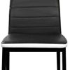31-LUhIofPL._AC_.jpg IDMarket - Lot de 4 chaises Romane Noires Bandeau Blanc pour Salle à Manger