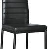 31C9lToK4L._AC_.jpg Lot de Chaises de Salle à Manger, Chaise Moderne 40x47x98cm pour Salle à Manger, Cuisine, Salle de Réunion (6X Noir)
