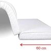 31GywQY2L._AC_.jpg Evergreenweb Matelas pour canapé 140x190 cm lit avec 2 Plis pour Banquette B.Z. Épaisseur 10 cm, revêtement Blanc hypoallergénique, avec Lacets de Fixation - Matelas d'appoint Pliant en Mousse