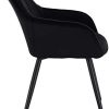31T0aLkoIL._AC_.jpg Chaises de Salle à Manger Lot de 6 Chaises de Loisirs en Velours et métal, Noir