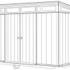 KETER Abri de jardin Monopente ARTISAN 117 - 7,4m2