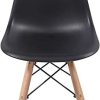 31bB5xIy-0L._AC_.jpg Lot de 2 chaises modernes de salle à manger, cuisine, salon, style scandinave, différentes couleurs, pieds en bois de hêtre, dossier ergonomique (noir)