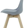 Chaise Scandinave Lorenzo - Assise Rembourrée - Salle à Manger, Cuisine, Chambre (Gris, 1)