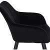31oMZChn2sL._AC_.jpg Chaises de Salle à Manger Lot de 6 Chaises de Loisirs en Velours et métal, Noir