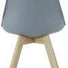 Chaise Scandinave Lorenzo - Assise Rembourrée - Salle à Manger, Cuisine, Chambre (Gris, 1)