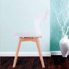 Naturelifestore Lot de 4 chaises modernes pour salle à manger, salle à manger, salon, couleur blanche.