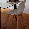 WENKO Chaise Scandinave Blanche Sala, Chaise Cuisine, Salle à Manger, Pieds en hêtre Massif, Lot de 4