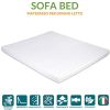 41Ln32N9EzL._AC_.jpg Evergreenweb Matelas pour canapé 140x190 cm lit avec 2 Plis pour Banquette B.Z. Épaisseur 10 cm, revêtement Blanc hypoallergénique, avec Lacets de Fixation - Matelas d'appoint Pliant en Mousse