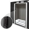 41NpFIfestL._AC_.jpg TecTake Abri de Jardin, Cabane à Outils, en Métal, avec Fondation, Gris