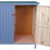 41QE4JMbQGL._AC_.jpg Mendler Armoire d'instruments HWC-D56, Placard pour abris de Jardin/Remise à Outils 120x115x55cm - Gris