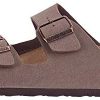 Birkenstock Arizona Birko Flor Nubuck Sandales Grises Pour Hommes