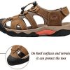 41ZbdbND9uL._AC_.jpg Homme Sandales de Randonnée Cuir Marche Fermées Été Extérieur Chaussures de Sport d'eau Plage Closed Toe pour Grande Taille