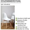 WENKO Chaise Scandinave Blanche Sala, Chaise Cuisine, Salle à Manger, Pieds en hêtre Massif, Lot de 4