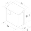 Gardiun KSP38107 Abri de jardin latéral en résine 2,12 m² 191 x 111 x 195 cm Gris anthracite