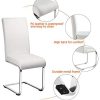 41gymZNaD-L._AC_.jpg Yaheetech 6 Chaises de Salle à Manger Cuisine Piètement Acier Chromé Revêtement Similicuir 50cm de Hauteur Assise Blanche