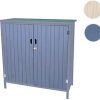 41ijNDW493L._AC_.jpg Mendler Armoire d'instruments HWC-D56, Placard pour abris de Jardin/Remise à Outils 120x115x55cm - Gris