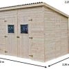 41k4DeMh4L._AC_.jpg Habrita Abri en Panneaux de Bois 16 mm - Surface utile 5,41 m² - Toit monopente - sans Plancher