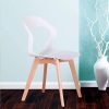 Naturelifestore Lot de 4 chaises modernes pour salle à manger, salle à manger, salon, couleur blanche.