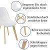 WENKO Chaise Scandinave Blanche Sala, Chaise Cuisine, Salle à Manger, Pieds en hêtre Massif, Lot de 4