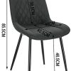41vZsbwgoYL._AC_.jpg WOLTU BH248an-2 Chaises de Salle à Manger Lot de 2,Chaises de Cuisine Assise en Tissu Scientifique Pied en métal,Anthracite