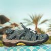 GRITION Sandales de Marche Homme Chaussures de Sport Randonnée Confortable Plage Trekking Bout Fermées Ajustable Été Sandale