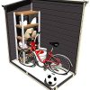 Gardiun KSP38107 Abri de jardin latéral en résine 2,12 m² 191 x 111 x 195 cm Gris anthracite
