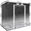 51B3K8ROGkL._AC_.jpg TecTake Abri de Jardin, Cabane à Outils, en Métal, avec Fondation, Gris