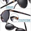 Carfia Retro Lunette de Soleil Homme Polarisée UV400 Protection pour la Conduite en Voyage