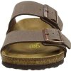 Birkenstock Arizona Birko Flor Nubuck Sandales Grises Pour Hommes