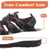GRITION Sandales Homme Extérieures pour Grande Taille Sport Sandales de Rapide Dry Randonnée Toile de Protection Chaussures D'été