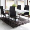 51aoCV0bv5L._AC_.jpg IDMarket - Lot de 4 chaises Romane Noires Bandeau Blanc pour Salle à Manger