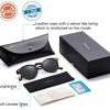 Carfia Retro Lunette de Soleil Homme Polarisée UV400 Protection pour la Conduite en Voyage