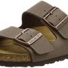 Birkenstock Arizona Birko Flor Nubuck Sandales Grises Pour Hommes