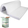 Evergreenweb Matelas pour canapé 140x190 cm lit avec 2 Plis Evergreenweb Matelas pour canapé 140x190 cm lit avec 2 Plis pour Banquette B.Z. Épaisseur 10 cm, revêtement Blanc hypoallergénique, avec Lacets de Fixation - Matelas d'appoint Pliant en Mousse