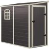 Gardiun KSP38107 Abri de jardin latéral en résine 2,12 m² 191 x 111 x 195 cm Gris anthracite