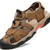 Homme Sandales de Randonnée Cuir Marche Fermées Été Extérieur Chaussures Homme Sandales de Randonnée Cuir Marche Fermées Été Extérieur Chaussures de Sport d'eau Plage Closed Toe pour Grande Taille