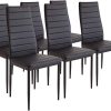 Lot de Chaises de Salle à Manger, Chaise Moderne 40x47x98cm Lot de Chaises de Salle à Manger, Chaise Moderne 40x47x98cm pour Salle à Manger, Cuisine, Salle de Réunion (6X Noir)