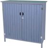 Mendler Armoire d'instruments HWC-D56, Placard pour abris de Jardin/Remise à Mendler Armoire d'instruments HWC-D56, Placard pour abris de Jardin/Remise à Outils 120x115x55cm - Gris
