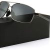 SUNGAIT Lunettes de soleil polarisées rectangulaires ultra légères UV400 Protection SUNGAIT Lunettes de soleil polarisées rectangulaires ultra légères UV400 Protection