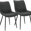 WOLTU BH248an-2 Chaises de Salle à Manger Lot de 2,Chaises WOLTU BH248an-2 Chaises de Salle à Manger Lot de 2,Chaises de Cuisine Assise en Tissu Scientifique Pied en métal,Anthracite