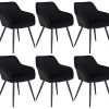 WOLTU BH93sz-6 Chaises de Salle à Manger Lot de 6 WOLTU BH93sz-6 Chaises de Salle à Manger Lot de 6 Chaises de Loisirs en Velours et métal,Noir