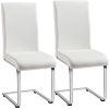 Yaheetech 6 Chaises de Salle à Manger Cuisine Piètement Acier Yaheetech 6 Chaises de Salle à Manger Cuisine Piètement Acier Chromé Revêtement Similicuir 50cm de Hauteur Assise Blanche