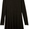 31MOwjRrsVL._AC_.jpg Amazon Essentials Robe trapèze à col Rond et Manches Longues Femme