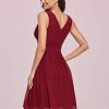 412PThXzRL._AC_.jpg Ever-Pretty A-Line Robe de Soirée au Genou en Double V-col Classique Femme 03989