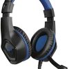 Trust Gaming Casque Gamer PS4 et PS5 GXT 404B Rana Casque Micro pour Consoles Playstation 4 et 5, Filaire, avec Jack 3.5 mm, Microphone Repliable, Câble de 1 m - Bleu