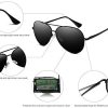 VVA Lunette de soleil Homme Polarisées Aviateur Polarisées Lunettes de soleil Hommes Unisexe UV400 Protection By V101