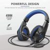 Trust Gaming Casque Gamer PS4 et PS5 GXT 404B Rana Casque Micro pour Consoles Playstation 4 et 5, Filaire, avec Jack 3.5 mm, Microphone Repliable, Câble de 1 m - Bleu